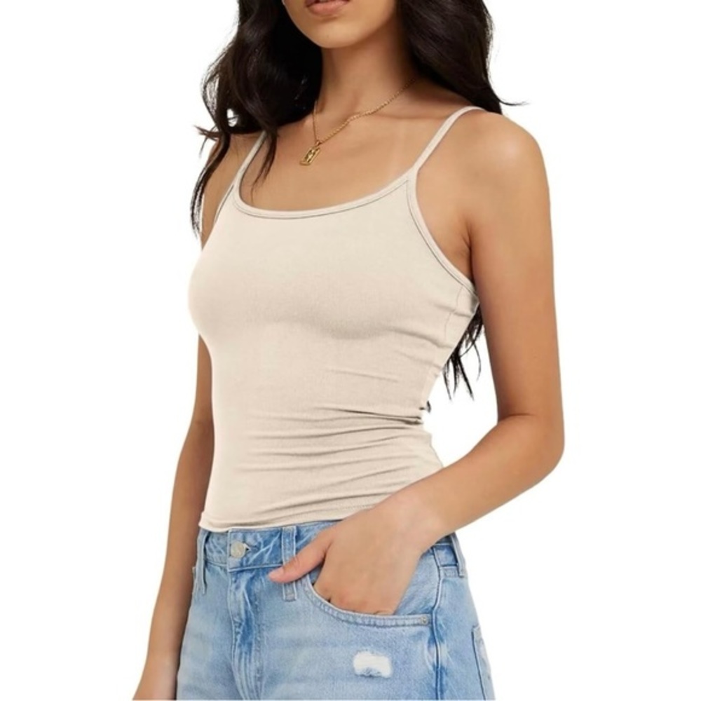 Women's Scoop Neck Cami ribbed Tops